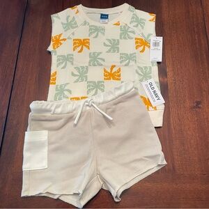 Old Navy Kids Matching Set - Cream, Orange, Green